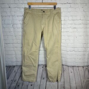 Gramicci Mens Khaki Tan Cotton Twill Outdoor Chino Pants Straight Leg Size 35x31